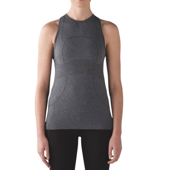 LULULEMON ATHLETICA Swiftly Tech Tank 'Heathered Black' Size 6 - Picture 1 of 4